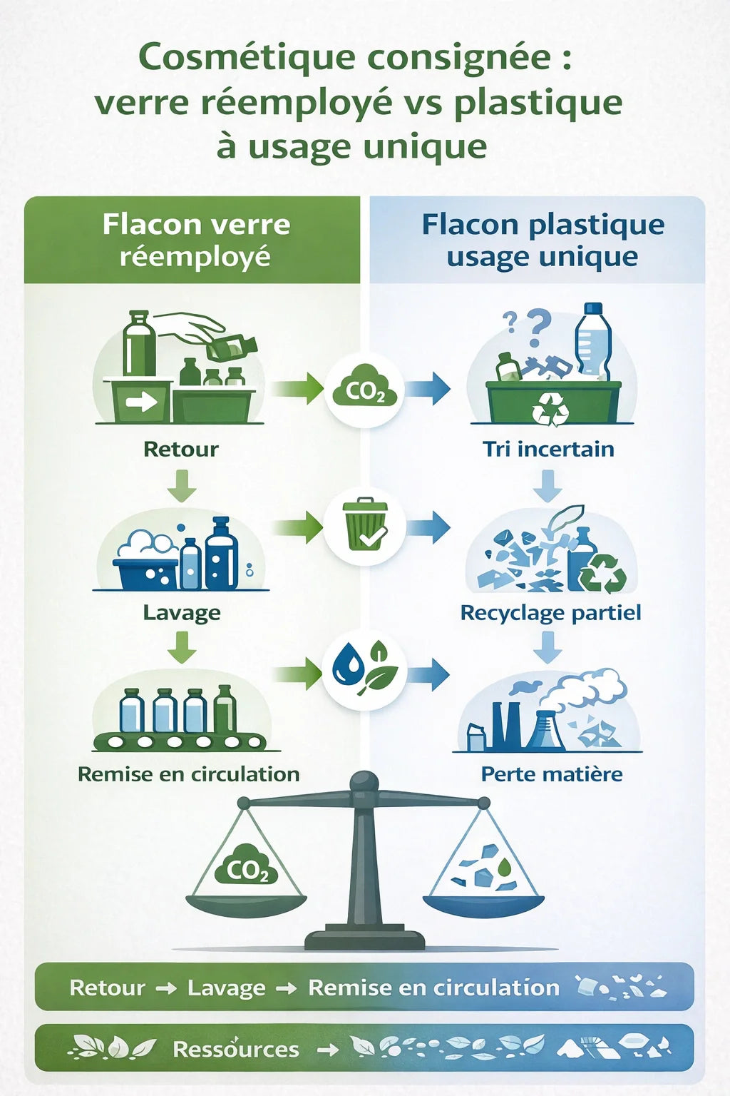 comparatif ecoloique bouteille en verre contre plastique
