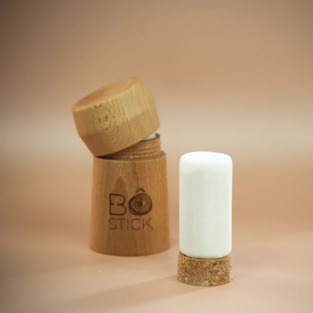 BÔ-STICK Nouvelle formule - Duo applicateur en bois et déodorant solide "fleur de grenadier"