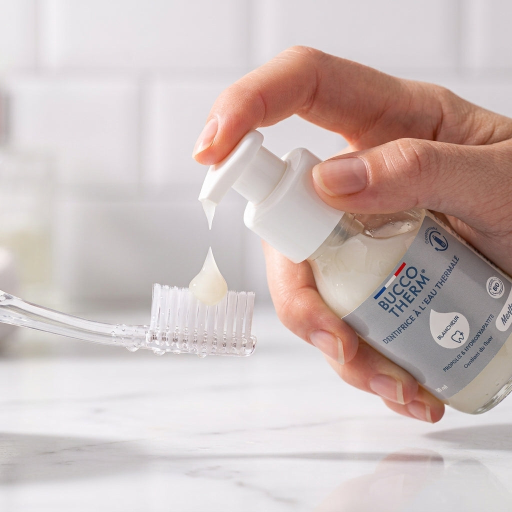 BUCCOTHERM Dentifrice fluoré blancheur à la menthe 90mL