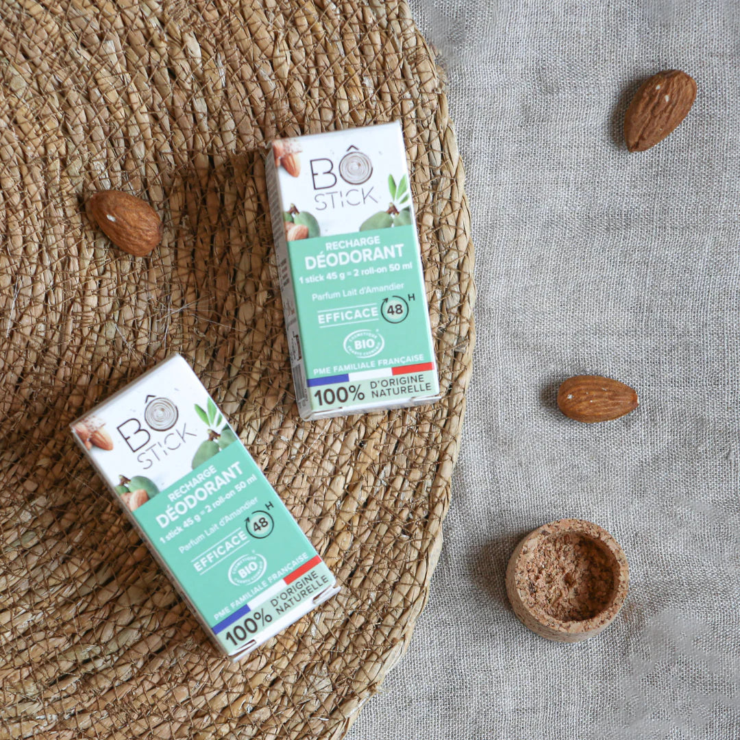 BÔ-STICK - Kit 2 Recharges écoresponsables pour déodorant "Lait d'Amandier"