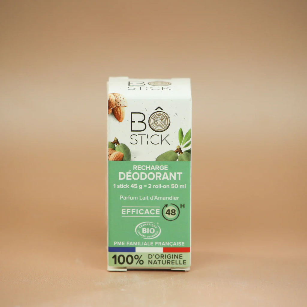 BÔ-STICK Nouvelle formule - Recharge déodorant solide "lait d'amandier"